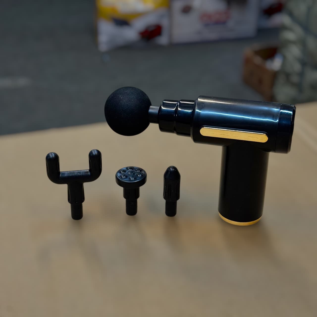 Deep Tissue Massage Gun - Portable Percussion Muscle Massager with 4 Heads