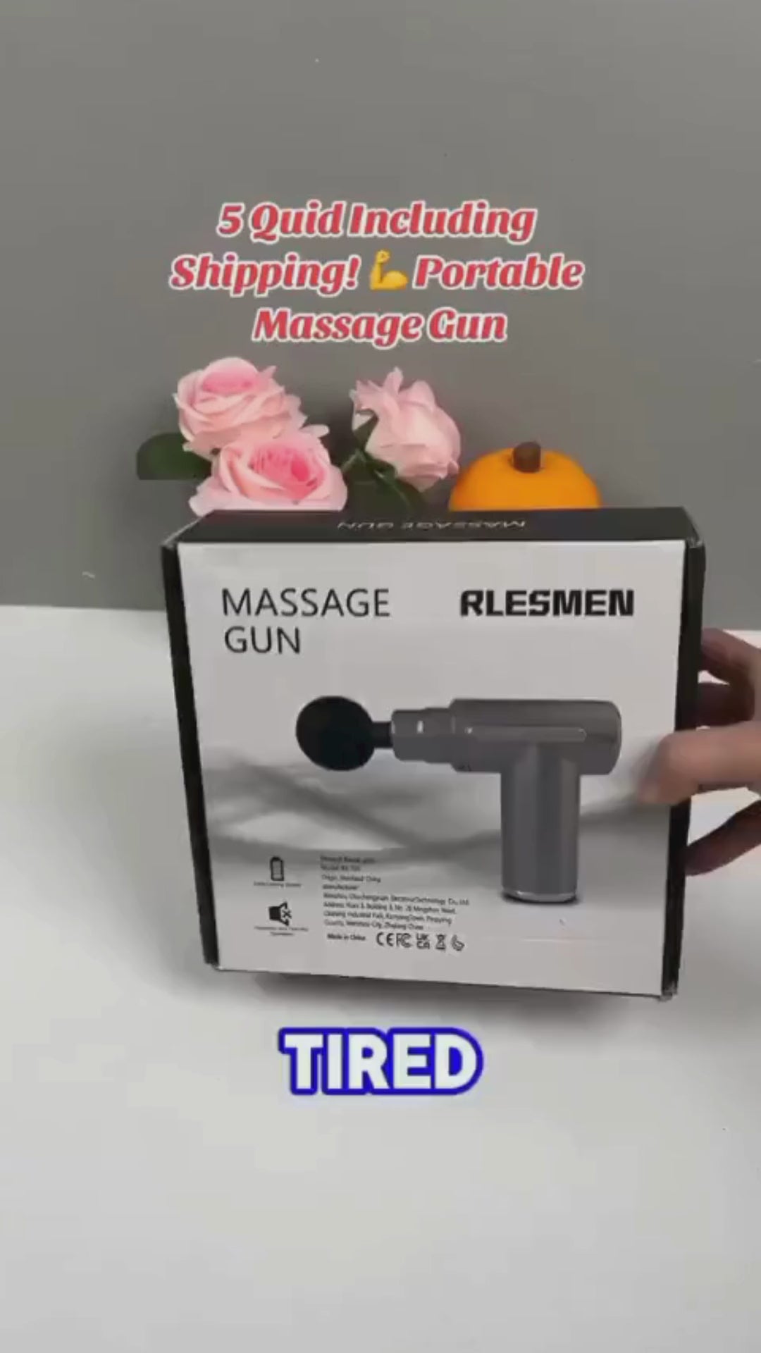 Deep Tissue Massage Gun - Portable Percussion Muscle Massager with 4 Heads